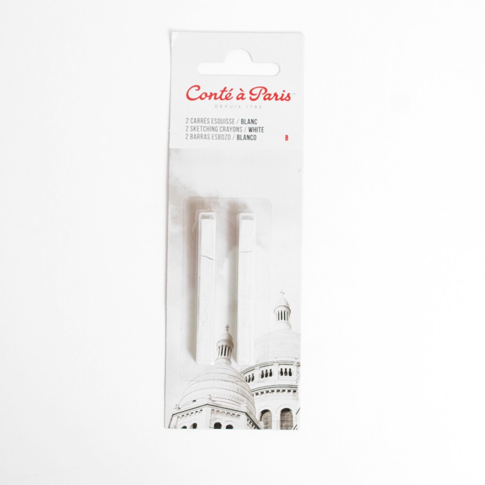 Conte, Crayon, White, B, 2 Pack